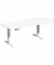 Sitz-Steh-Schreibtisch Elevate Basic, elektrisch höhenverstellbar, 73-123cm (H), 216,6x113cm (BxT), Freiform, weiß / weiß