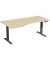 Sitz-Steh-Schreibtisch Elektro Elevate Basic, elektrisch h&ouml;henverstellbar, 73-123cm (H), 180x100cm (BxT), Freiform, ahorn / anth