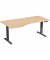 Sitz-Steh-Schreibtisch Elevate Basic, elektrisch höhenverstellbar, 73-123cm (H), 180x100cm (BxT), Freiform, buche / anthrazit