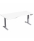 Sitz-Steh-Schreibtisch Elevate Basic, elektrisch höhenverstellbar, 73-123cm (H), 180x100cm (BxT), Freiform, weiß / silber