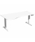 Sitz-Steh-Schreibtisch Elevate Basic, elektrisch höhenverstellbar, 73-123cm (H), 180x100cm (BxT), Freiform, weiß / weiß