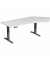 Sitz-Steh-Schreibtisch Elevate Plus, elektrisch höhenverstellbar, 63-128cm (H), 216,6x113cm (BxT), Freiform, lichtgrau / anthraz