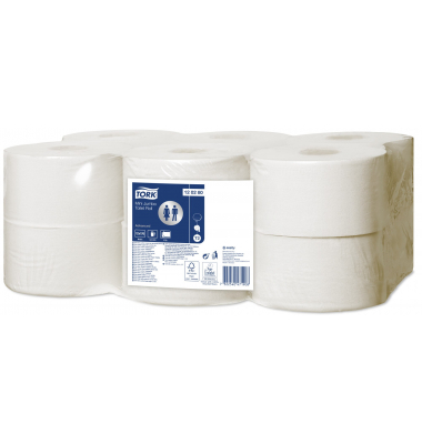Toilettenpapier T2 Advanced Mini Jumbo 120280, 2-lagig, weiß, 850 Blatt / Rolle,