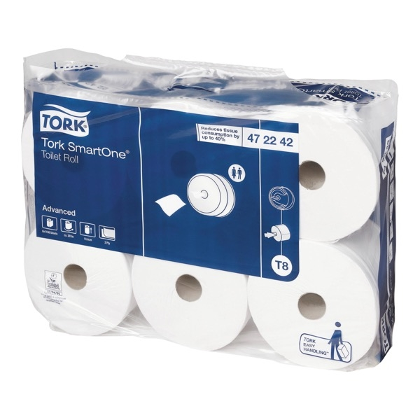 7322540656152 - Toilettenpapier T8 Advanced SmartOne 472242 2-lagig weiß 150 Blatt   Rolle 7322540656152 6 Stück