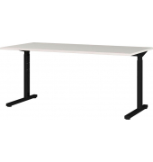 Schreibtisch Profi 3.0, manuell höhenverstellbar, 70-80cm (H), 180x80cm (BxT), rechteckig, lichtgrau / schwarz