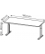 Schreibtisch Profi 3.0, manuell höhenverstellbar, 70-80cm (H), 180x80cm (BxT), rechteckig, lichtgrau / schwarz