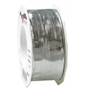 Geschenkband Devon 1424020-631, 40mm x 25m, silber