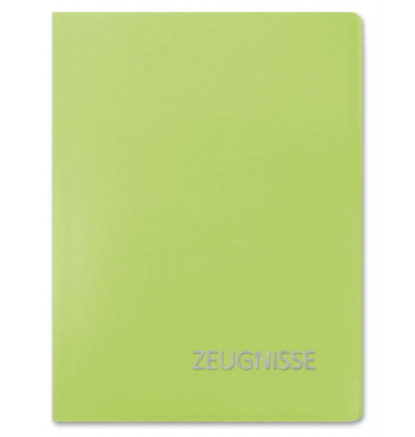 Zeugnismappe Basic 88571, gr&uuml;n "ohne", A4, 20 H&uuml;llen