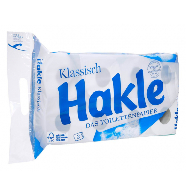 Toilettenpapier KLASSISCH 871613, 3-lagig, weiß, 150 Blatt / Rolle,