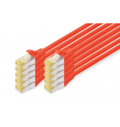RJ45-SteckerRJ-45 Stecker Netzwerkkabel DK-1644-A-010-R-10 1,0 m rot