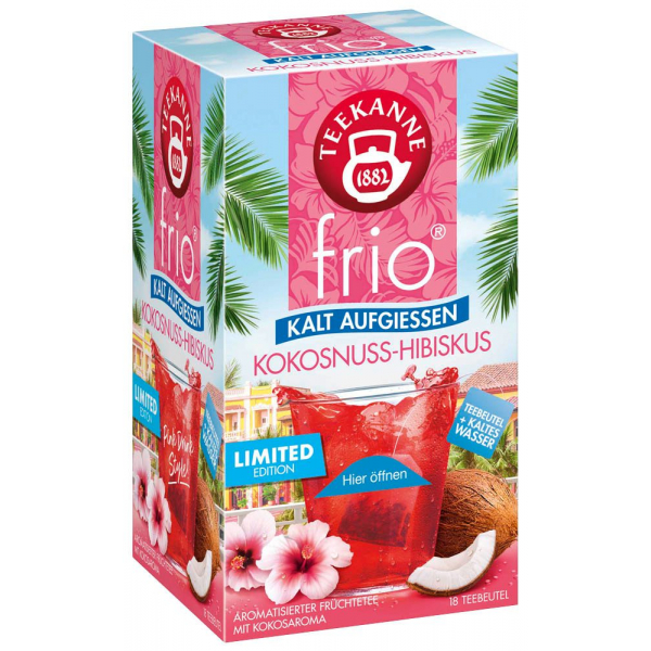 4009300019053 - frio Kokosnuss-Hibiskus Tee 18 Beutel à 25 g 4009300019053 18 Beutel 4009300019053 - frio Kokosnuss-Hibiskus Tee 18 Beutel à 25 g 4009300019053 18 Beutel