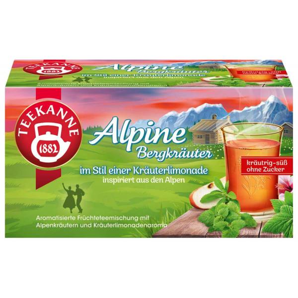 TEEKANNE Alpine Bergkräuter – Kräutertee mit alpinen Kräutern – Harmonisch & Aromatisch – Wohltuender Kräutergenuss – TEEKANNE Qualität