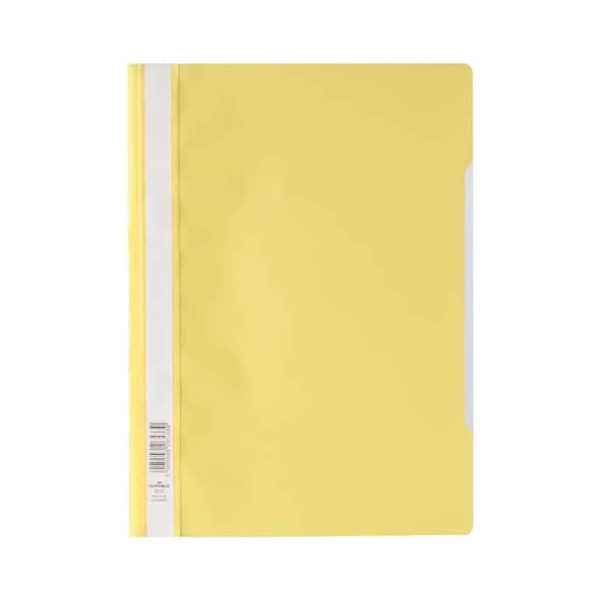50 Stück Durable Schnellhefter Standard 257304, A4, gelb, Polypropylen (PP), Vorderdeckel transparent 4005546265339 Durable