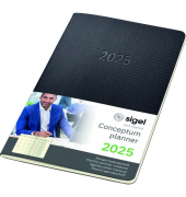 Taschenkalender C2584, Conceptum, schwarz, 1 Monat / 2 Seiten, 13,5x21cm (A5), 2026