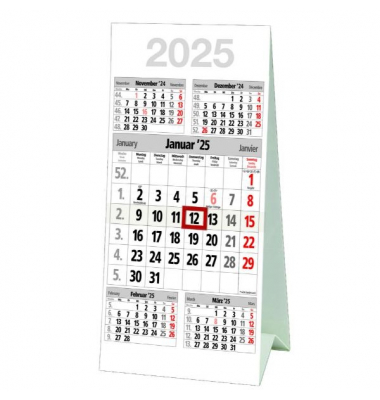 Dreimonatskalender M5TK, 3 Monate / 1 Seite, 10x20cm, 2027