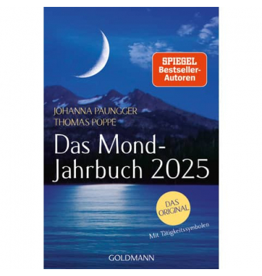 Taschenkalender 17983, Mond-Jahrbuch, blau, 1 Tag / 1 Seite, 12,5x18,7cm, 2026