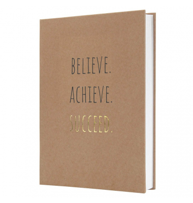 Notizbuch JN803, Jolie Pure Positivity, braun, A5, liniert, 100g, 96 Blatt / 192 Seiten