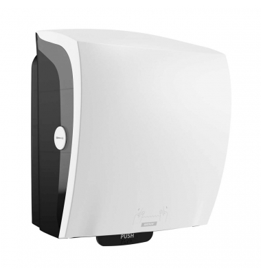 Rollenhandtuchspender 82094 System, wei&szlig;/schwarz, Au&szlig;enabrollung