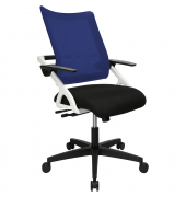 B&uuml;rodrehstuhl New S'move, schwarz/blau / schwarz, mit Armlehnen, bis 110kg, ohne Kopfst&uuml;tze