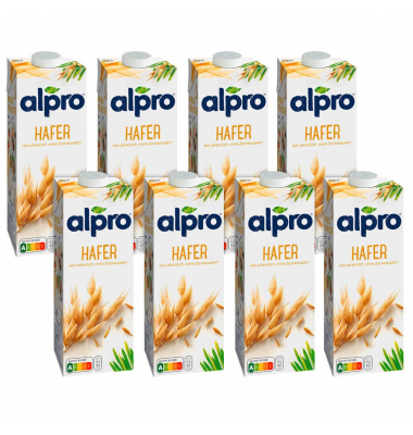 Haferdrink Original 80003682, 1,5% Fett, laktosefrei, vegan, 8x 1 Liter, im Tetrapack