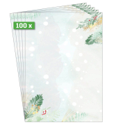 Weihnachtsbriefpapier Tannenzweige Aquarell Christmas Forest DP481, A4, 90g