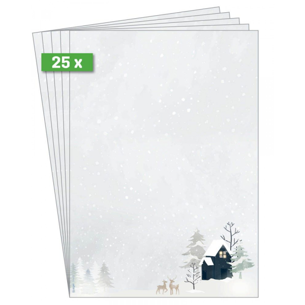 4004360778322 - motiv-Weihnachtsbriefpapier Winterlandschaft Cozy Christmas DP601 A4 90g  4004360778322 Sigel