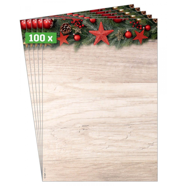 4004360778384 - motiv-Weihnachtsbriefpapier Weihnachtssterne Chalet Style DP442 A4 90g  4004360778384 Sigel