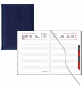 Buchkalender 864-25-481, blau, 1 Tag / 1 Seite, 14,5x20,5cm (A5), 2025