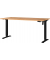 Sitz-Steh-Schreibtisch Boras, elektrisch höhenverstellbar, 71-119cm (H), 160x80cm (BxT), rechteckig, navarra-eiche / schwarz