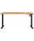 Sitz-Steh-Schreibtisch Boras, elektrisch höhenverstellbar, 71-119cm (H), 160x80cm (BxT), rechteckig, navarra-eiche / schwarz