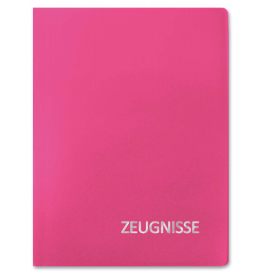 Zeugnismappe Basic 88570, magenta, A4, mit 20 Hüllen