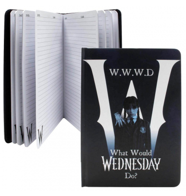 Notizbuch WD717553, Wednesday - WWWD, schwarz, A5, liniert