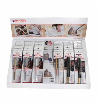 Lackmarker 4-52340, Display, 751wei&szlig;,gold,silber,2185gold,silber,1200gold,silber, divers