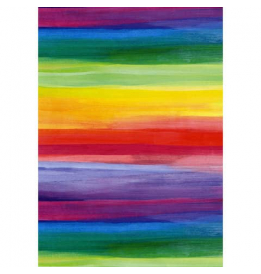 Geschenkpapier 7A2263, Streifen bunt, Regenbogen, 50cm x 250m, grün, blau, violett, rot, lila, orange, gelb