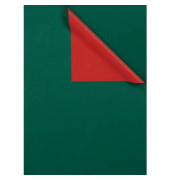 Geschenkpapier 2-Color  731648, 2-Color, 70cm x 250m, gr&uuml;n/rot