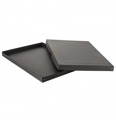 Aufbewahrungsbox PureBox Black 22001672, mit Deckel, au&szlig;en 44x4x62cm, Pappe schwarz