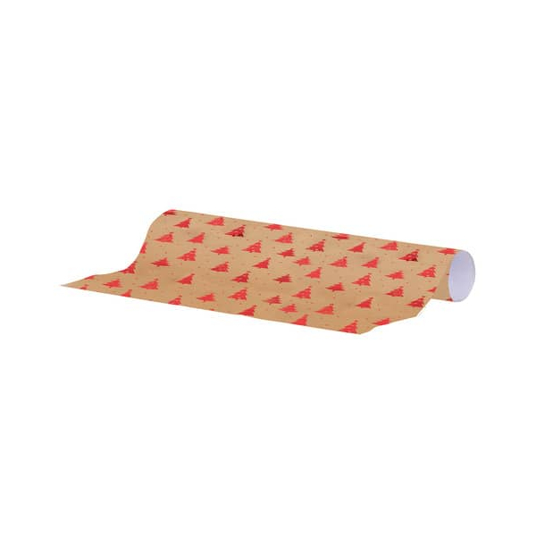 15 Stück Rössler Geschenkpapierzuschnitte Weihnachten 14018200000, Tannebaum, 70cm x 50cm, gold/rot 4014970184468 Rössler