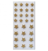 Weihnachtsetikett Glittersterne gold