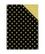 Geschenkpapier 5A5834, Sterne und Punkte, 50cm x 250m, schwarz/gold