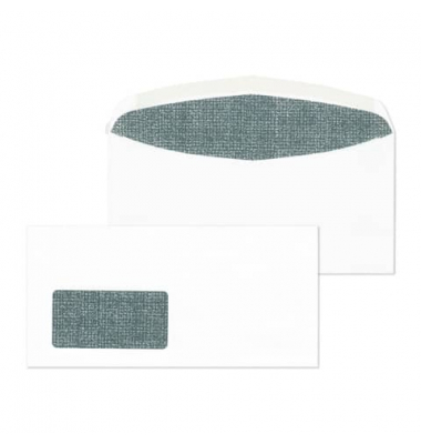 Briefumschlag 30005394, Din Lang, mit Fenster, nassklebend, 80g, weiß