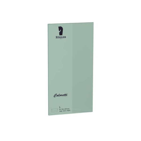 4014970445743 - Briefumschlag 220702567 Din Lang ohne Fenster nassklebend 80g eucalyptus 4014970445743 COLORETTI 5 Stück