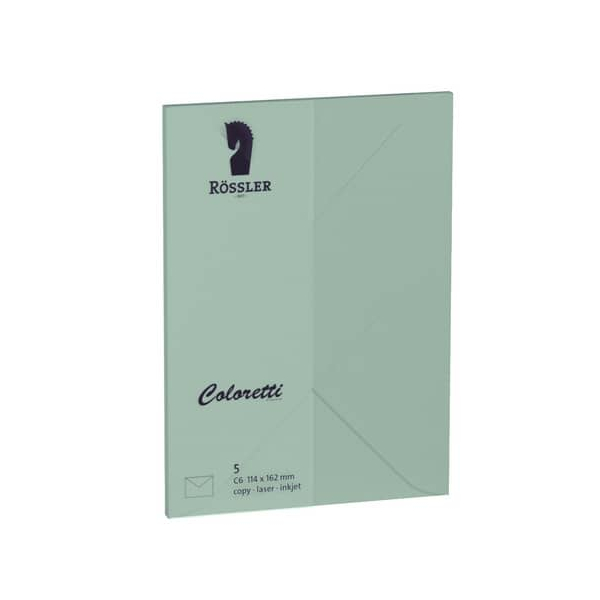 4014970445767 - Designbriefumschlag Coloretti 20705567 C6 nassklebend 80g eucalyptus 4014970445767 5 Stück
