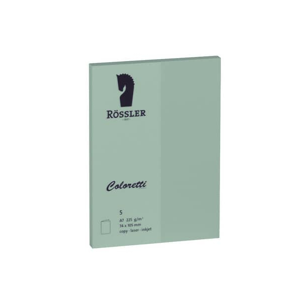 10 Stück Rössler Blanko-Grußkarten 220709567 A7 225g eucalyptus 4014970445798 Rössler 5 Stück