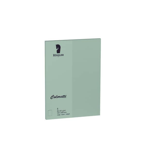 4014970445811 - Blanko-Grußkarten 220719567 DIN B6  125 cmx176 cm 225g eucalyptus 4014970445811 COLORETTI 5 Stück