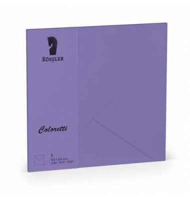Designbriefumschlag Coloretti 220740592, quadratisch, nassklebend, 80g, lila