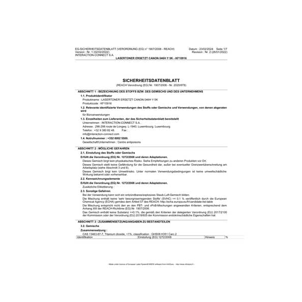 5705831109162 - Toner KF10916 (kompatibel zu Canon LBP-653) magenta ca 5000 Seiten 5705831109162 Q-connect