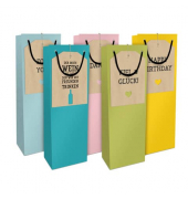 Geschenktasche 4014-24362, verschiedene, mit Tragekordel, 5 Motive sortiert, 12cm x 36cm