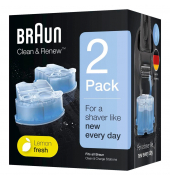 2 BRAUN Clean & Renew CCR 2 Reinigungskartuschen f&uuml;r Rasierer