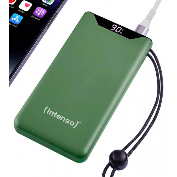 4034303034253 - 7332037 Mobile Stromversorgung Powerbank F10000    Grün 10000 mAh inkl USB-C to Type-C 7332037 4034303034253