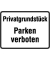 Hinweisschild Parken verboten rechteck 33,0 x 25,0 cm